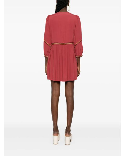 Ba&sh Red Tulsie Mini Dress