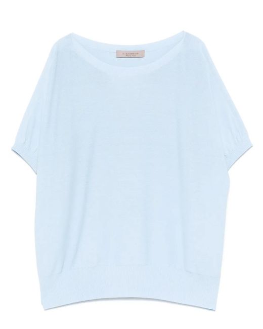 D.exterior ニット Tシャツ Blue