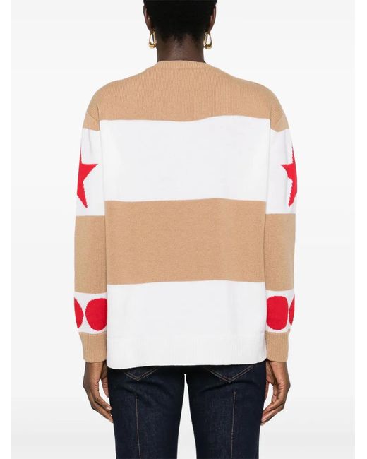Max Mara Red Wool And Cashmere Blend Jumper