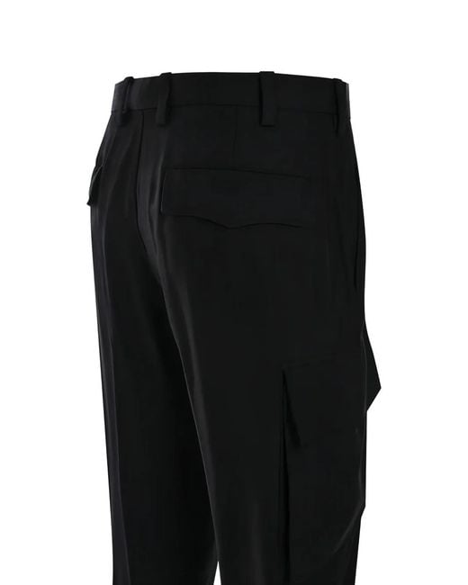 Neil Barrett Black Fireman Cargo Trousers for men