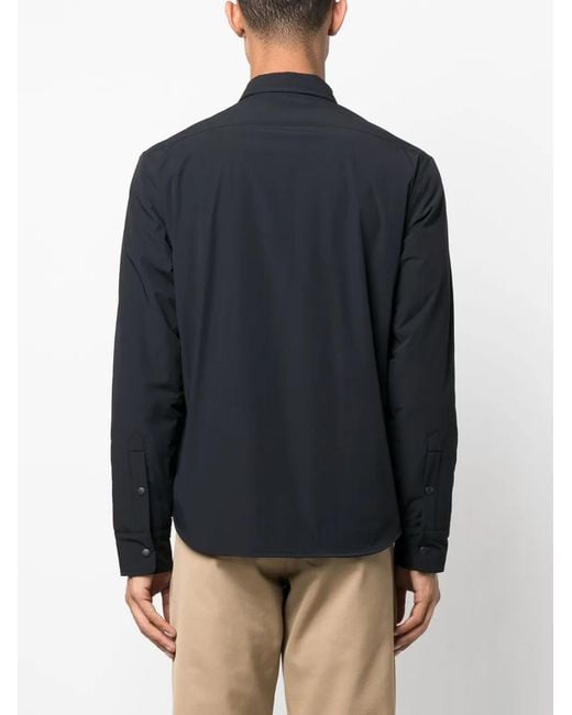 Aspesi Blue Long-Sleeved Button-Up Shirt for men