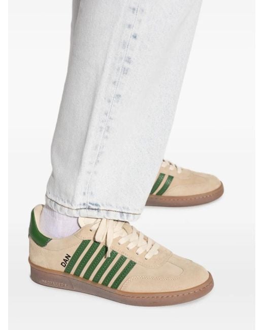 Sneakers Boxer A Righe di DSquared² in Green