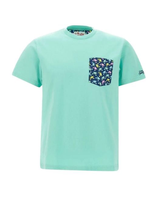 Mc2 Saint Barth Pocket-detail graphic T-shirt in Green für Herren
