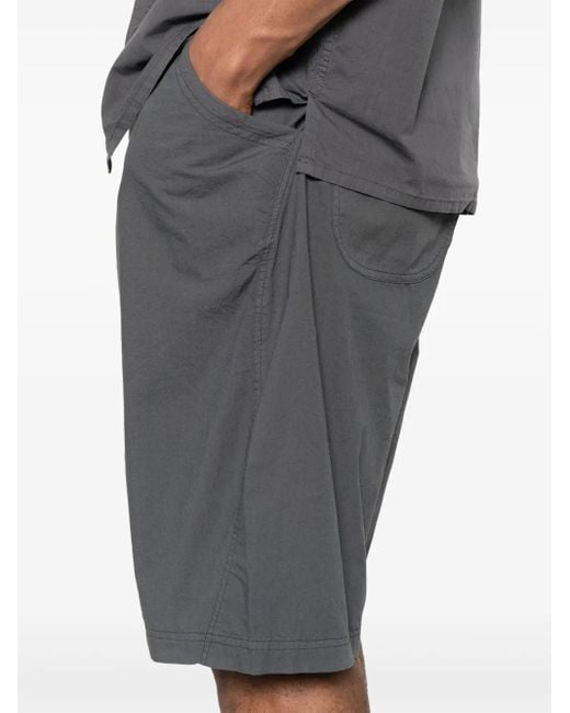 YMC Gray Twisted Seam Shorts for men