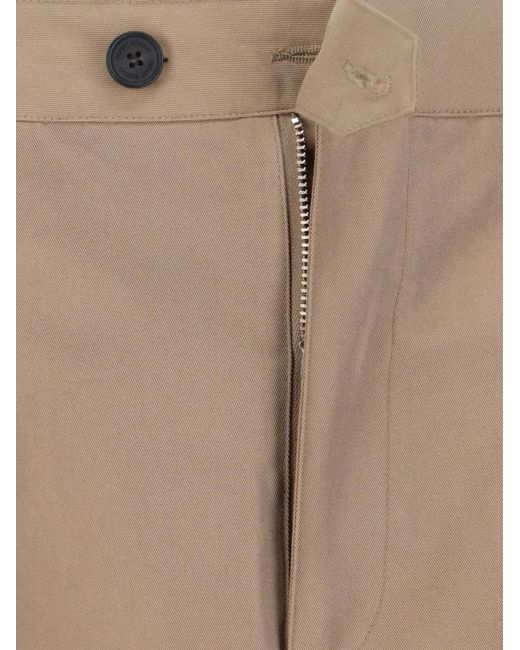 DUNST Natural Buttoned Front-Pleat Trousers for men