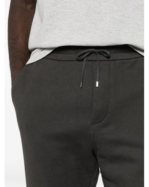 Saint Laurent Gray Logo-Patch Drawstring Track Pants for men