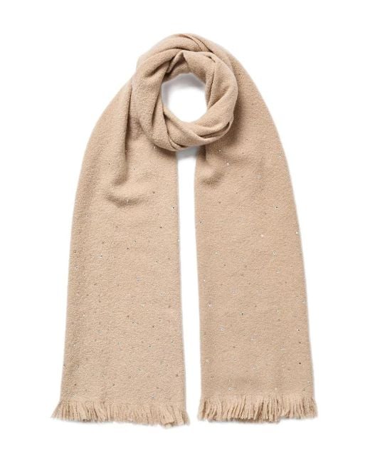 Jane Carr Natural The Krug Fringed Scarf
