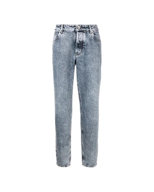 Brunello Cucinelli Blue Belt-Loops Jeans for men