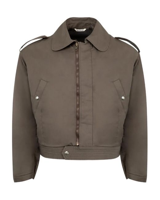Auralee Brown Cotton Jacket for men
