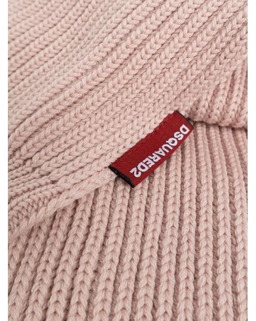 Set Berretto E Sciarpa A Coste di DSquared² in Pink