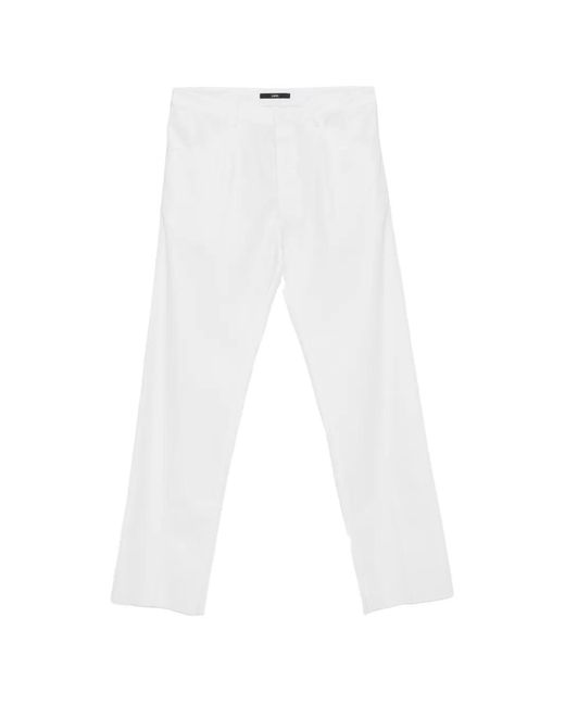 SAPIO White Cotton-Twill Trousers