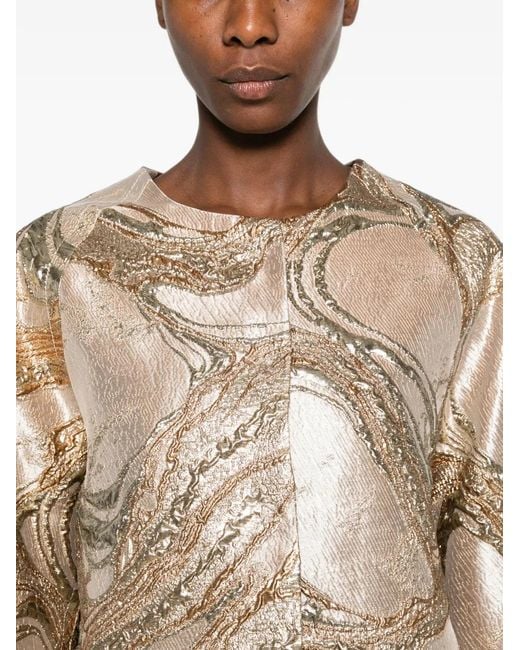 Susanne Bommer Natural Metallic Jacquard Jacket