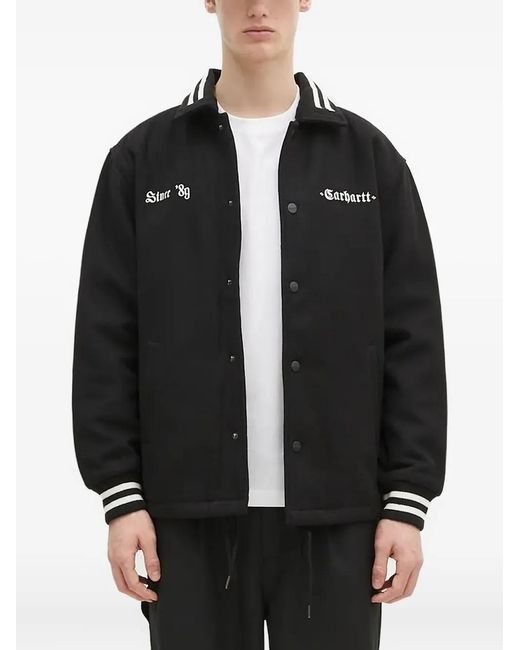 Carhartt Black Embroidered Coach Jacket for men