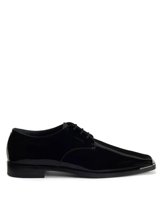 Giuseppe Zanotti Black Westport Patent-Leather Lace-Up Shoes for men
