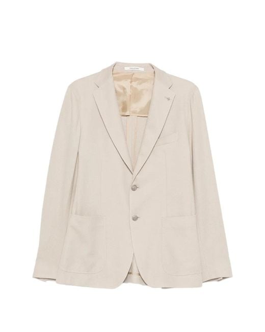 Blazer Texturizado Con Dos Botones Tagliatore de hombre de color White