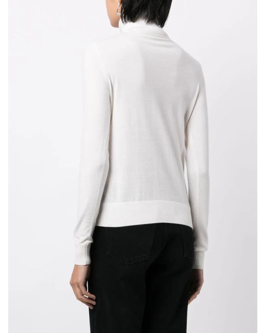 Ralph Lauren White Roll-Neck Cashmere Jumper