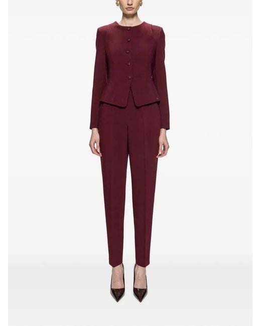 Nissa Red Pantalon À Taille Haute