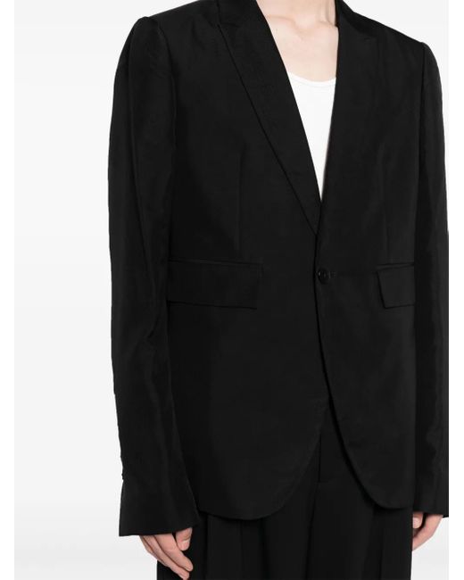 SAPIO Black Single-Breasted Jacquard Blazer for men