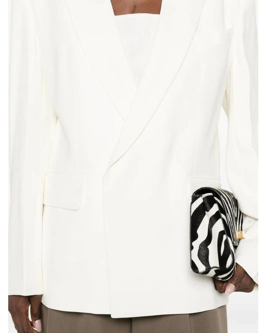 Victoria Beckham White Double Breasted Jacket