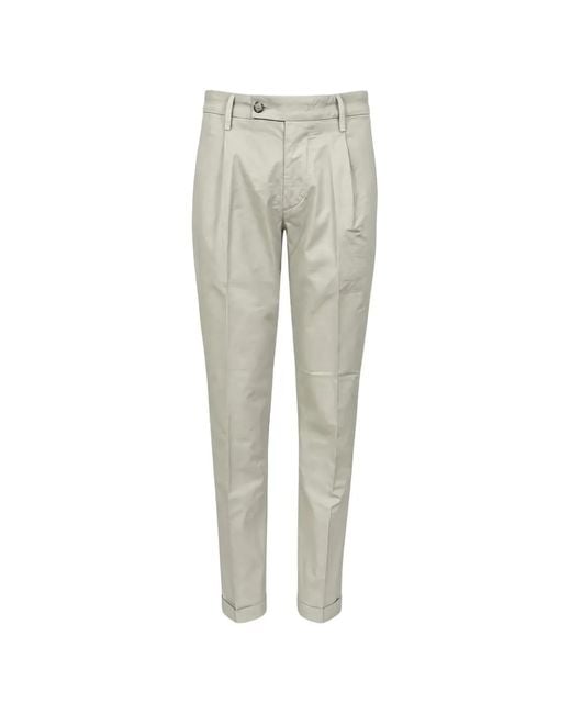 Re-hash Gray Pleated-Front Cuffed Trousers for men