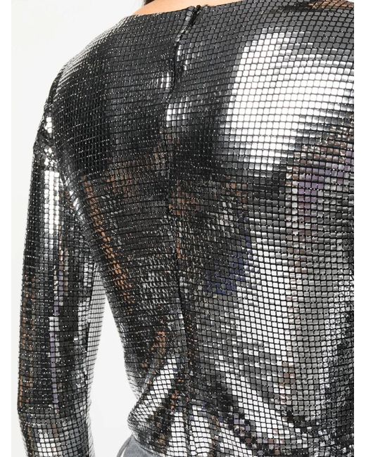 Blanca Vita Black Bromelia Sequin Bodysuit