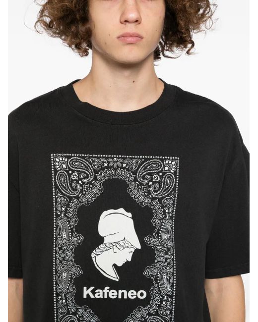Kafeneo by TBF Black Graphic Print T-Shirt for men