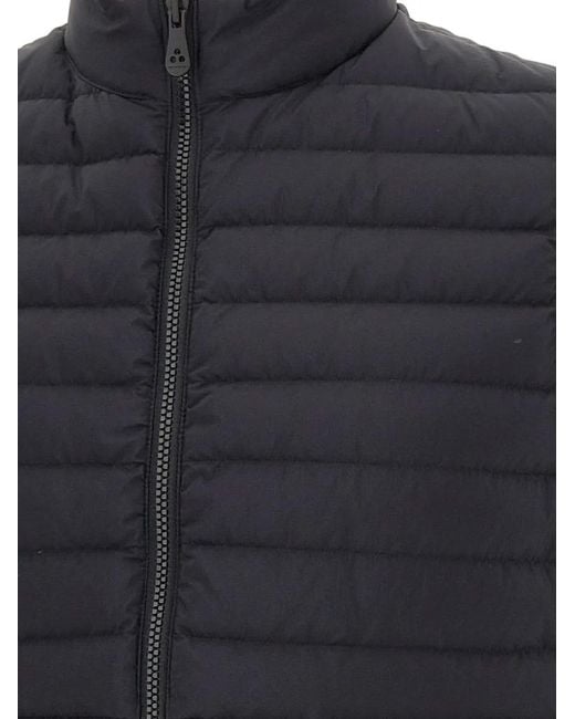 Peuterey Black Quilted Stand Collar Vest for men