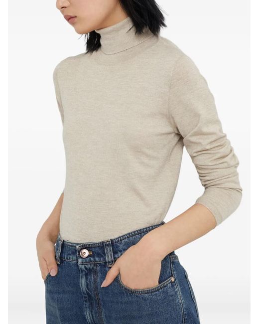 Brunello Cucinelli Multicolor Roll-Neck Knit Jumper