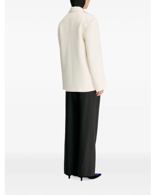 Loulou de Saison Natural Sira Double-Breasted Shawl-Collar Jacket