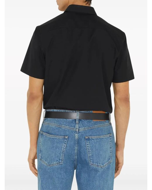 Burberry Katoenen Poloshirt Met Logo-Patroon in het Blue voor heren