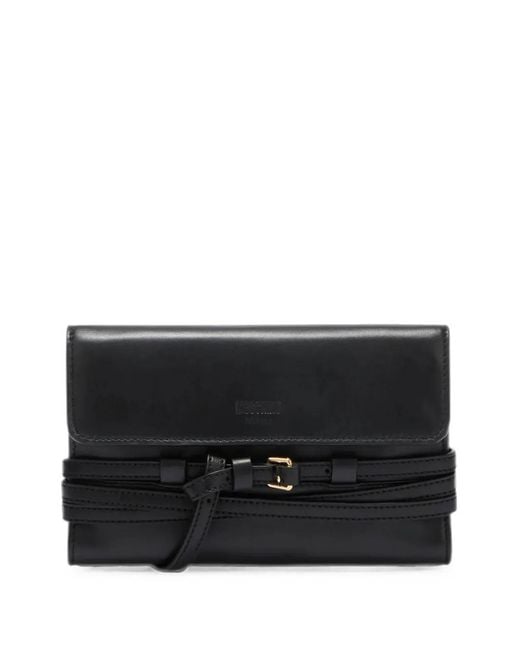 Moschino Black Tie Me Wallet On Chain