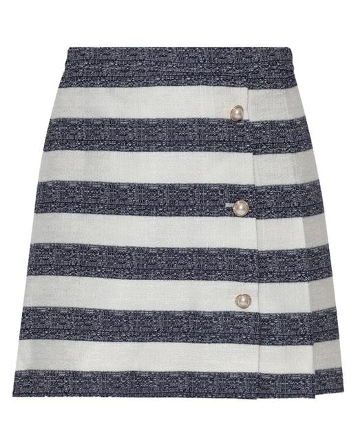 Kate Spade Blue Striped Mini Skirt