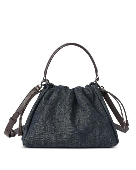 Brunello Cucinelli Black Mellow Small Bucket Bag