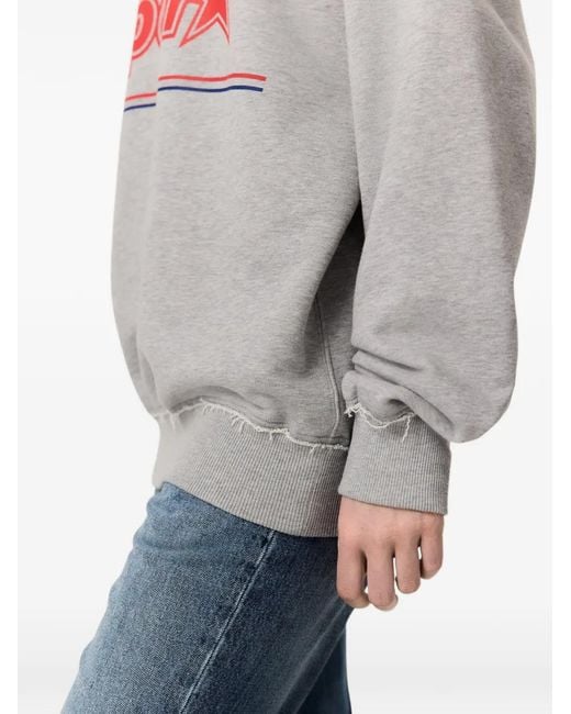 Stella McCartney Gray Drop-Shoulder Sweatshirt