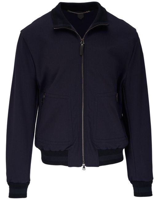 Canali Blue Cotton-blend Jacket for men