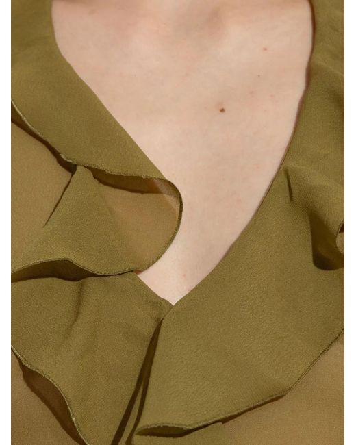 M I S B H V ラッフルディテール ドレス Green