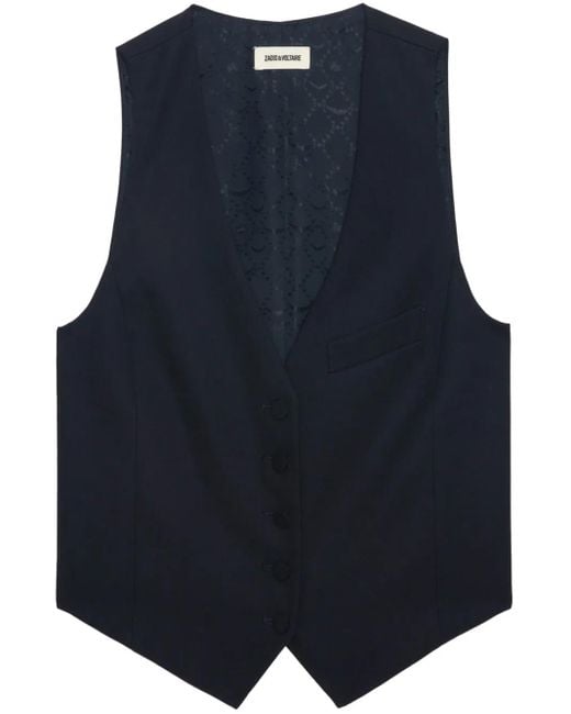 Zadig & Voltaire Blue Emaux Waistcoat