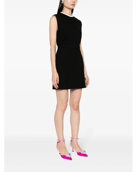 MSGM Black Cut-Out Detail Sleeveless Minidress