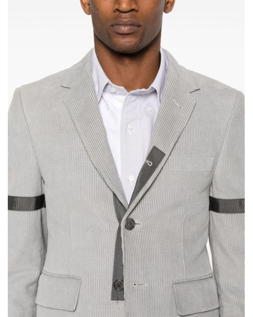 Thom Browne Single Breasted Corduroy Blazer in Gray for Men Lyst