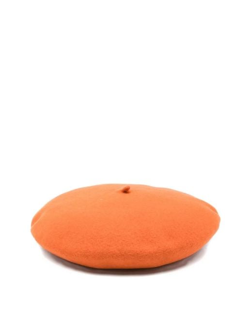 Borsalino Orange Wool Basque Beret