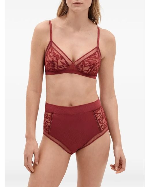 Eres Red Pergola High-Waisted Briefs