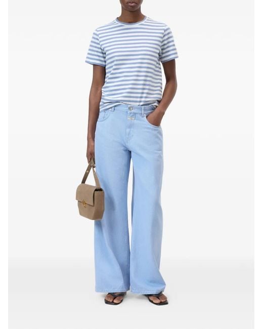 Closed Blue Striped Basic T-Shirt