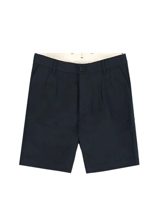 Fortela Blue Bermuda À Design Plissé for men