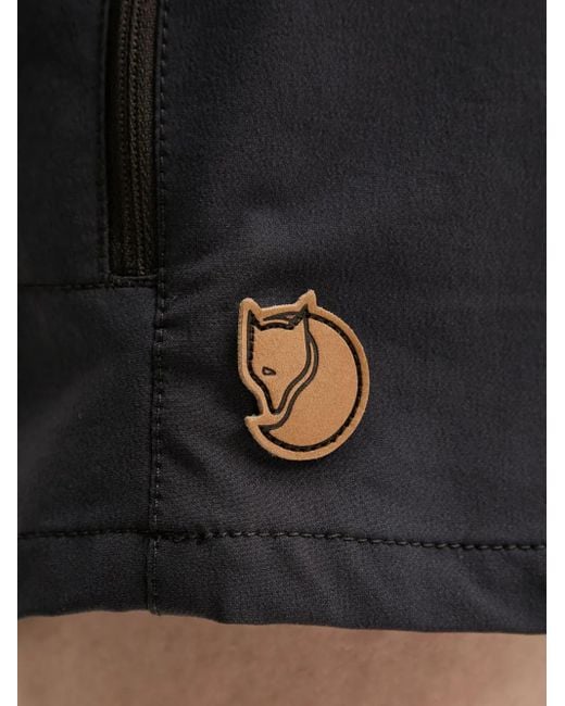 Fjallraven Black Logo-Patch Shorts for men