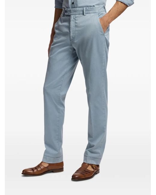 Ralph Lauren Blue Garment-Dyed Stretch-Chino Trousers for men