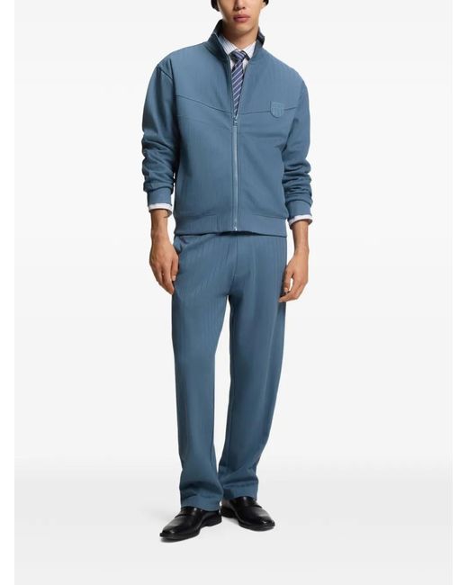HUGO Blue Logo-Patch Track Pants for men