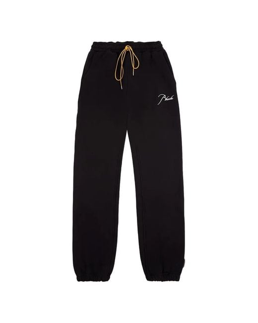 Rhude Black Classique Drawstring Track Pants for men