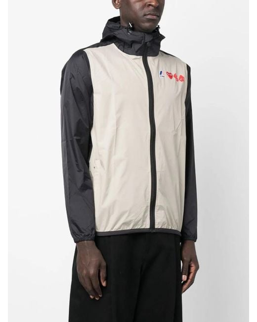 COMME DES GARÇONS PLAY Blue Lightweight Hooded Jacket