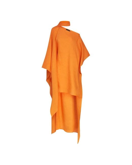 Taller Marmo Orange Columbia Asymmetric Dress