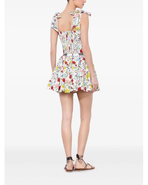 Alice + Olivia Multicolor Haven Lin And Cotton Mini Skirt
